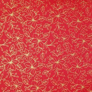 Tela Flor de Pascua Roja