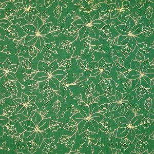Tela Flor de Pascua Verde