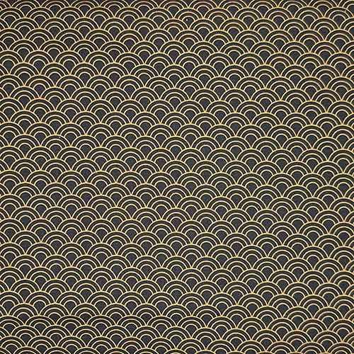 Tela-Estampado-Japones-Dorado-Negro