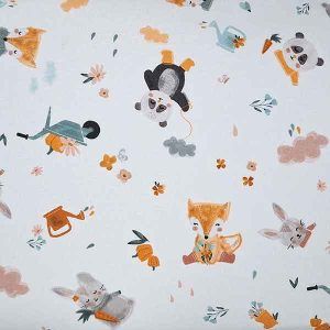Tela-animales-bosque-jardín
