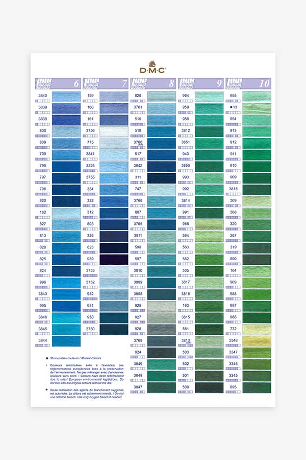Carta de colores mouline dmc 2