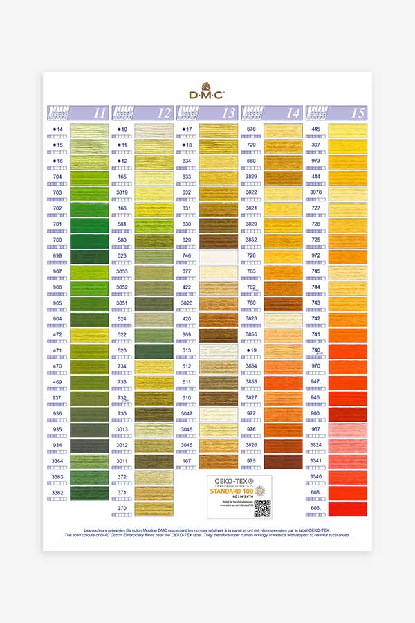 Carta de colores mouline dmc 3