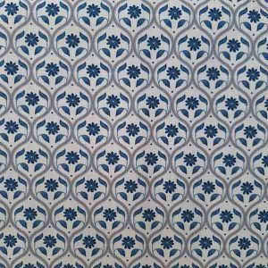Tela Patchwork Lewis & Irene Flores azules
