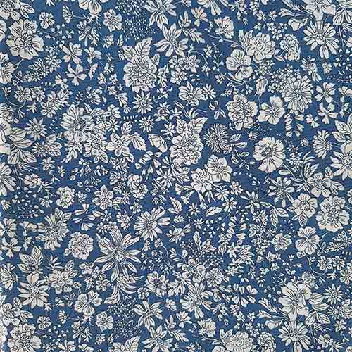 Tela Patchwork Liberty Flores blancas