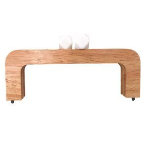 Boquilla madera cuadrada blanca 22cm