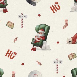 Tela Papa Noel Ho Ho Ho