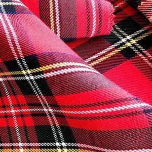 Tela Viyela cuadro escoces Roja