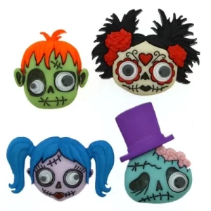 Botones-decorativos-Zany Zombies