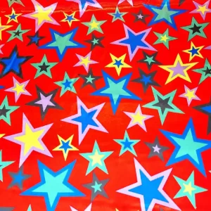 Tela-Raso-Carnaval-Roja-Estrellas-Colores