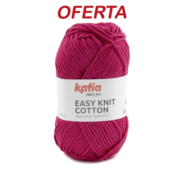 lana-hilo-easyknitcotton-tejer-algodon-fucsia-primavera-verano-katia-18 oferta