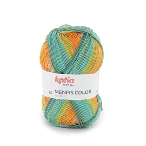 lana-hilo-menfiscolor-tejer-algodon-turquesa-naranja-verde-primavera-verano-katia-124