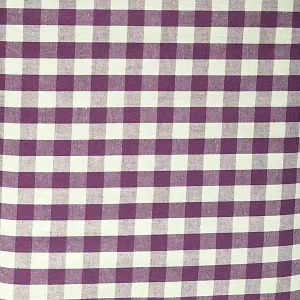 Tela Blanca Cuadros Lila