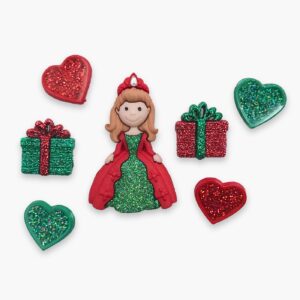 Botones Decorativos una Princesa para Navidad