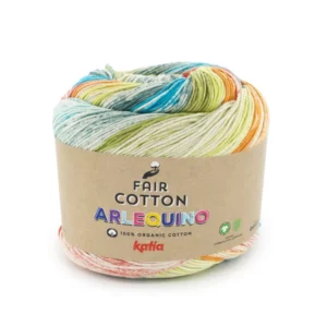 lana-Katia-fair-cotton-arlequino-coral-turquesa-azul-cyan-verde-lima-254