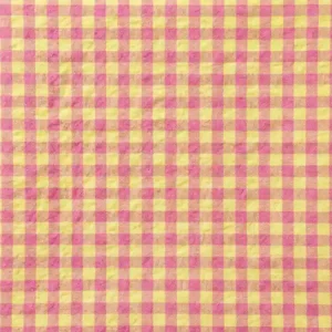 tela-Vichy-Seersucker-salmón-amarillo