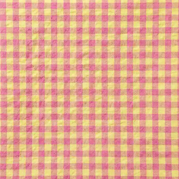 tela-Vichy-Seersucker-salmón-amarillo