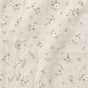 Muselina Beige flores