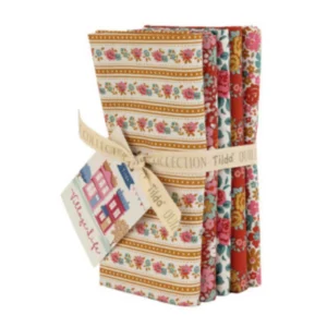300274 Fat Quarter Bundle - 5 fabrics - 21x19 in Rust-Ochre