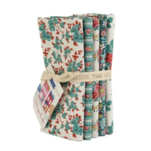 300275 Fat Quarter Bundle - 5 fabrics - 21x19 in Petrol-Teal